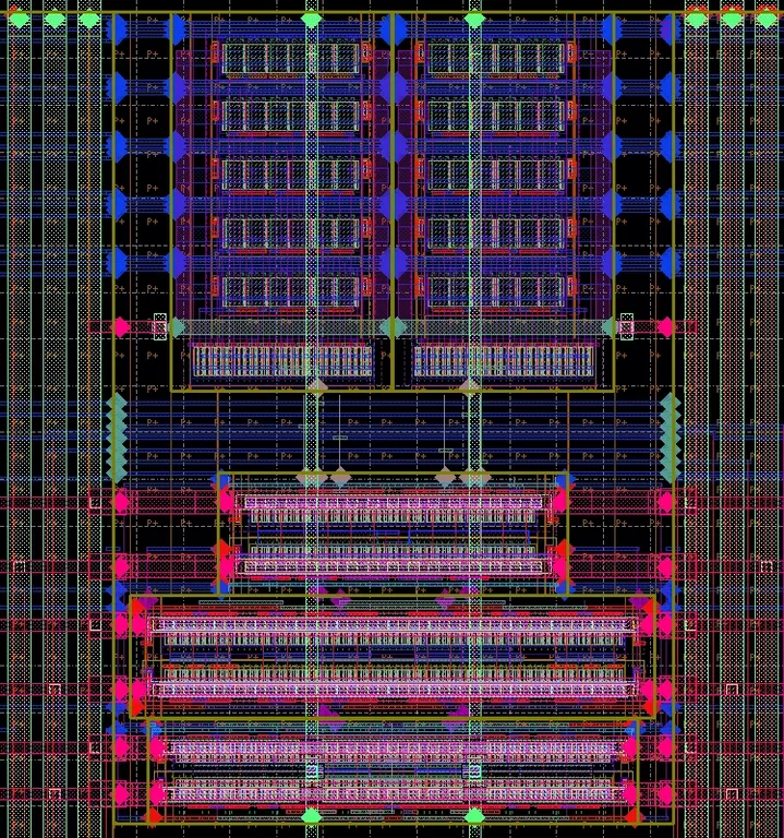 Voltage-Controlled Oscillator (VCO) layout in 12nm