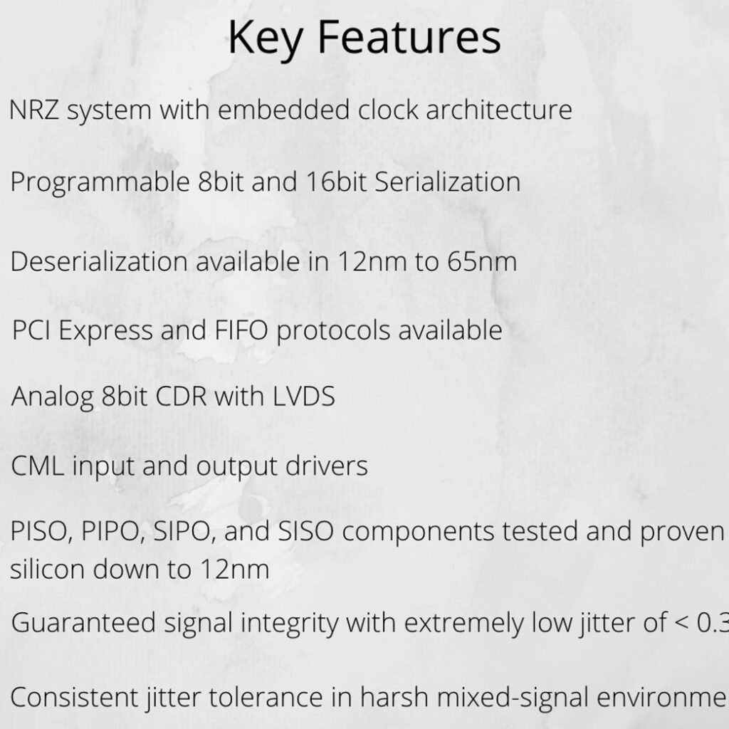 56Gbps NRZ SerDes Core Western Semiconductor Western Semiconductor